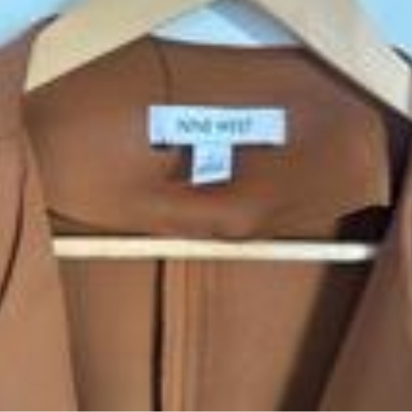 NINEWEST | Women’s Large long open-front blazer terracotta brown - Picture 2 of 5